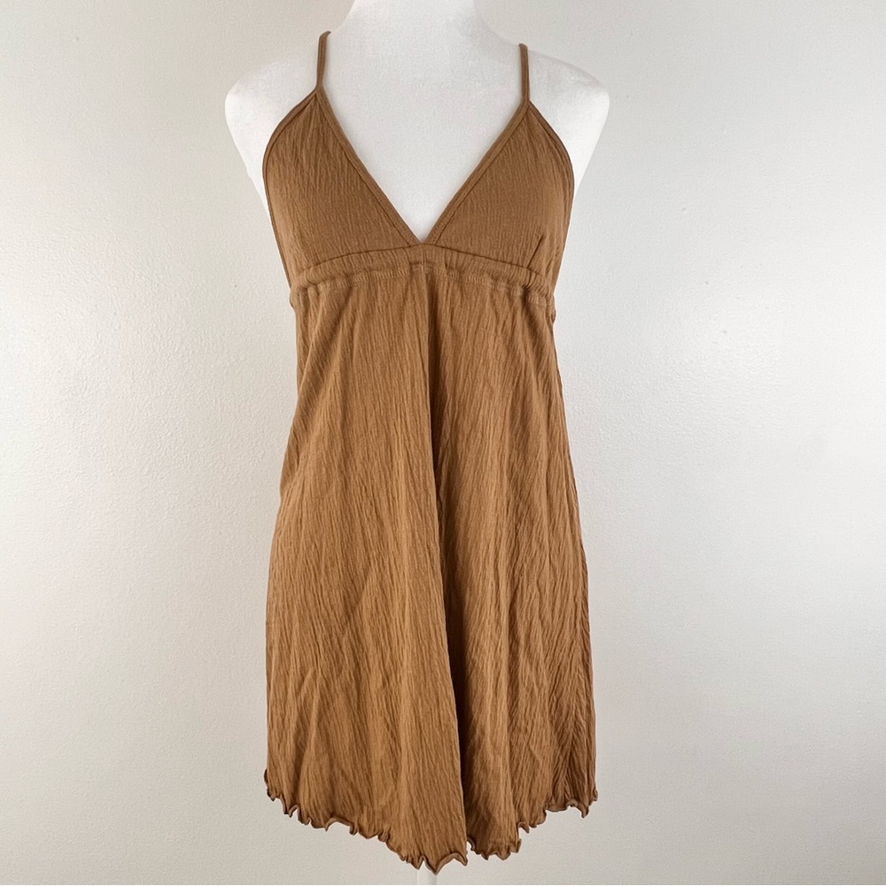 Coastal cowgirl camel color mini dress